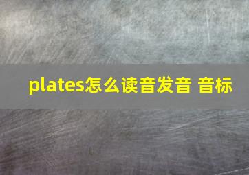 plates怎么读音发音 音标